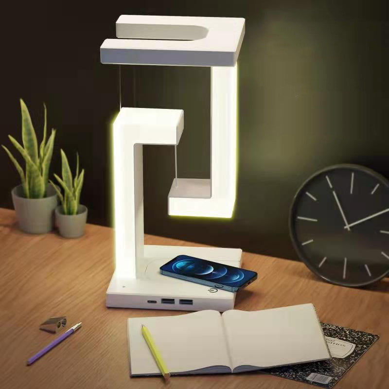 Creative Smartphone Wireless Charging Suspension  Floating Table Lamp